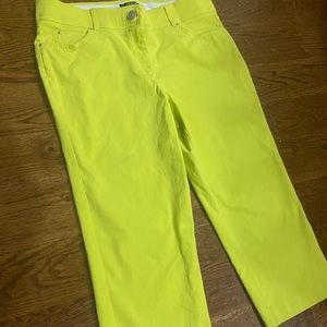 Women’s size 16 capris lime green yellow
